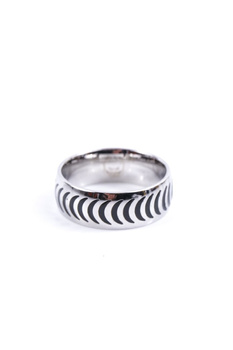 Sygnet SPITFIRE Crescent Ring /Stainless Steel W/Black Fill