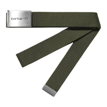 Pasek CARHARTT WIP Clip Belt Chrome / Office Green @I019176-666XX