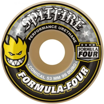 Kółka SPITFIRE Formula Four 99 Duro Conical Yellow_Print/White