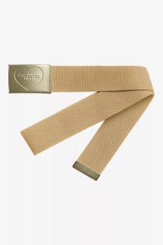 Pasek CARHARTT WIP Heart Clip Dusty H Brown/Gold @I034631-2N1XX
