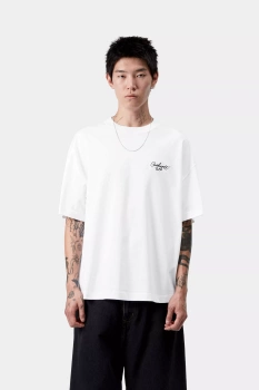 Koszulka CARHARTT WIP Signature Script White/Black @I033828-00AXX
