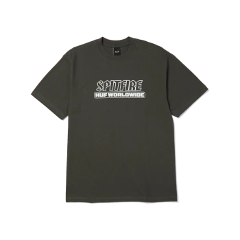 Koszulka HUF X Spitfire Burn Washed Black @TS02875-WABLK