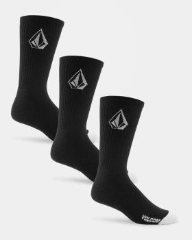 Skarpetki VOLCOM Full Stone 3 Pack /Black @D6302004-BLK