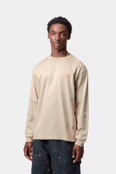 LS CARHARTT WIP Chase Fleur De Sel/Gold @I026392-38AXX