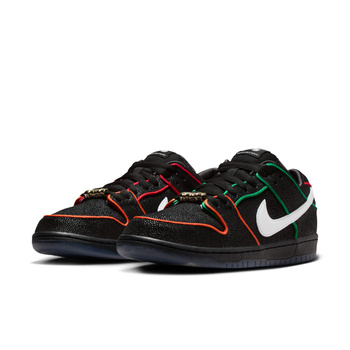 Buty NIKE SB Dunk Low Pro x Bronx Girls Skate /Black/White-Challenge Red Total Orange @HV1664-001