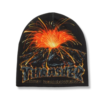 Czapka zimowa HUF'HO25 U X_Thrasher_Meltdown_Reversible /Black @BN00191-BLACK