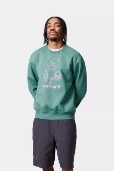 Bluza CARHARTT WIP Masterpiece Saguaro/Pink @I035199-33MXX
