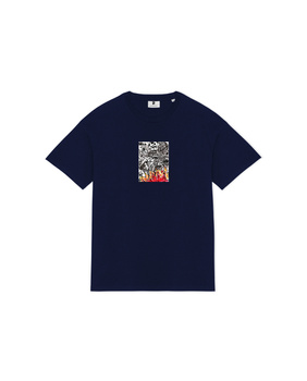 Koszulka POETIC COLLECTIVE Burning Skull / Navy @PC-TS-BRS-NVY